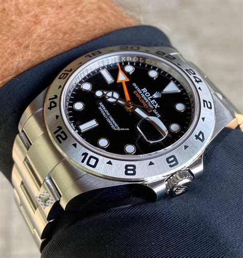 rolex explorer 2 black face|explorer 2 rolex price.